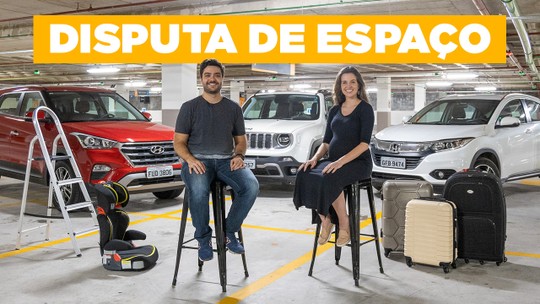 Vídeo: Honda HR-V, Hyundai Creta e Jeep Renegade se enfrentam na Disputa de Espaço
