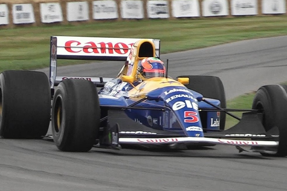 Williams FW14, utilizada nas temporadas de 1991 e 1992 (Foto: Reprodução/YouTube ) — Foto: Auto Esporte