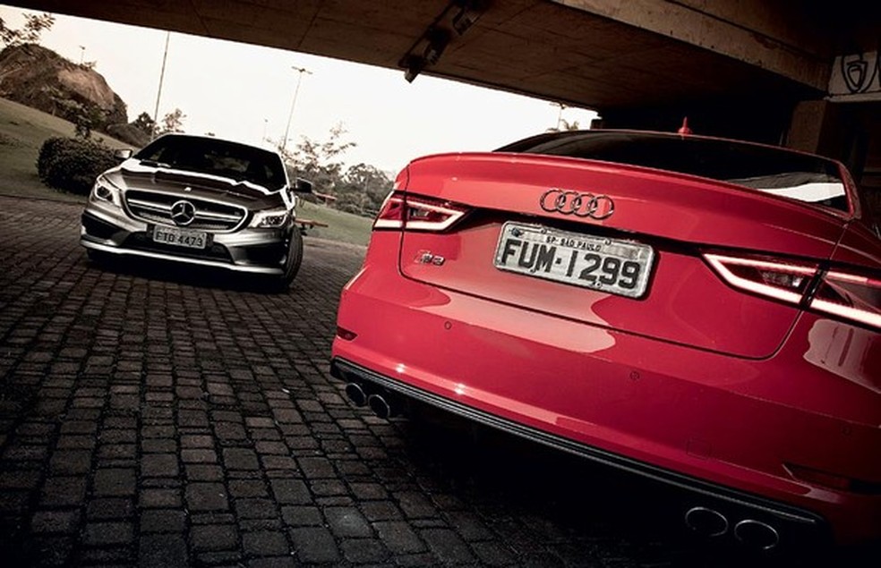 Mercedes CLA 45 AMG vs Audi S3 Sedan (Foto: Fabio Aro) — Foto: Auto Esporte