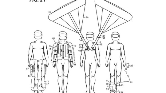Jaqueta com paraquedas e airbags para motociclistas é revelada em patente Jaqueta com paraquedas e airbags para motociclistas é revelada em patente