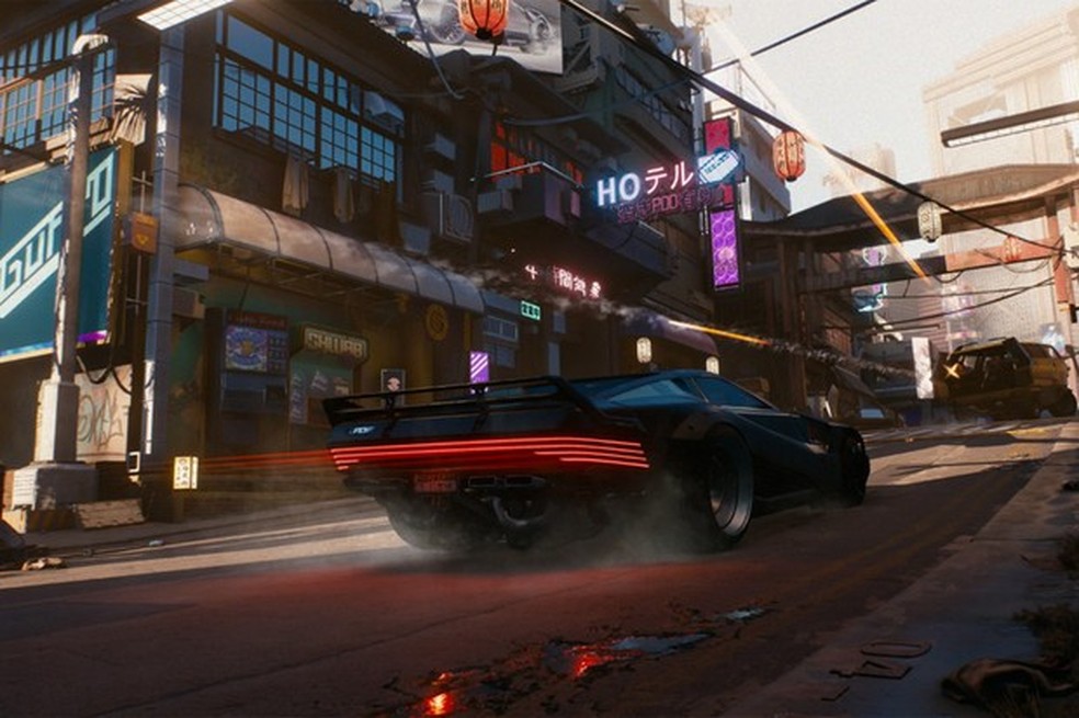 Cyberpunk 2077 aposta em carros futuristas com visual dos anos 80 (Foto: Divulgação) — Foto: Auto Esporte