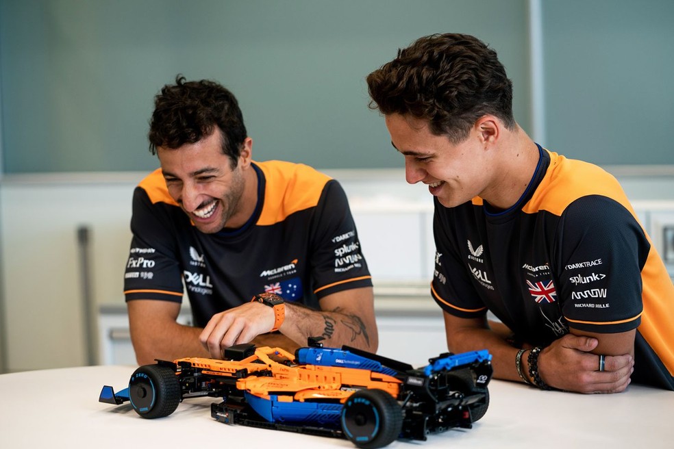 Carro de Fórmula 1 da McLaren criado pela Lego — Foto: Divulgação