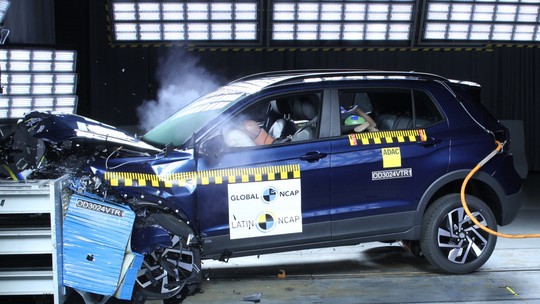 Volkswagen T-Cross tira nota máxima em segurança no Latin NCAP; veja teste