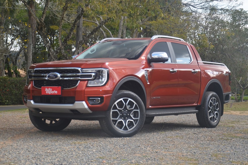 Ford Ranger Limited 2025 tem motor V6 — Foto: André Schaun/Autoesporte