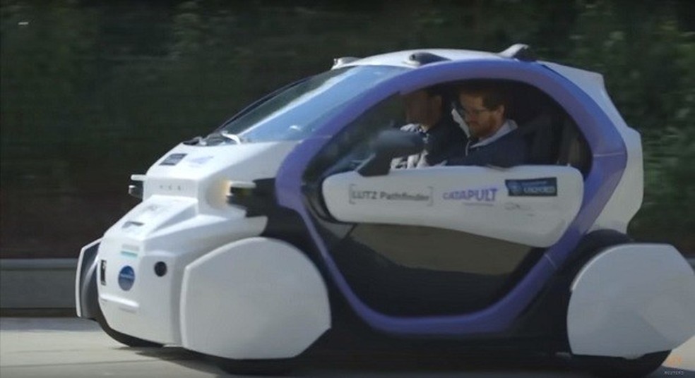 Carro elétrico autônomo Oxbotica (Foto: Reprodução/Youtube) — Foto: Auto Esporte