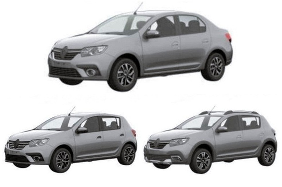 Patentes dos novos Renault Logan e Sandero (Foto: INPI) — Foto: Auto Esporte