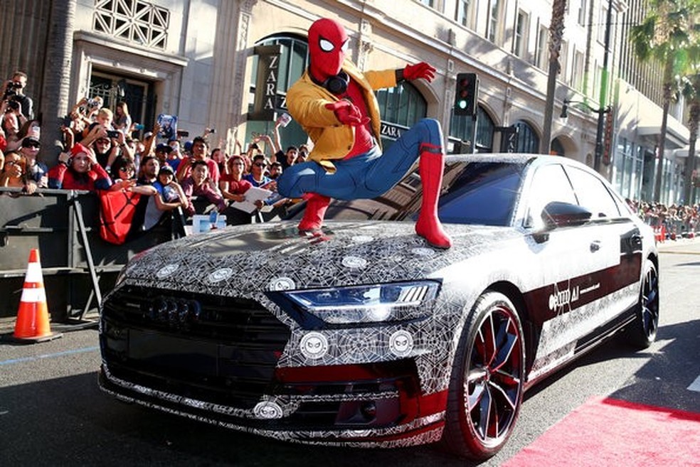 Audi A8 aparece na premiere do novo filme do Spider Man (Foto: Audi) — Foto: Auto Esporte
