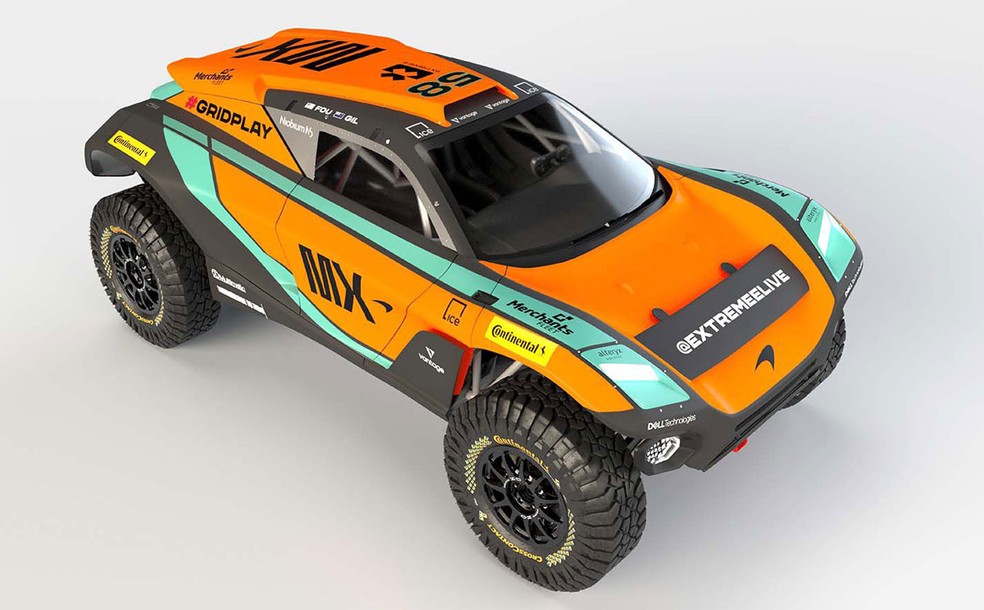 Carro da McLaren para a temporada 2022 do Extreme E — Foto: Divulgação