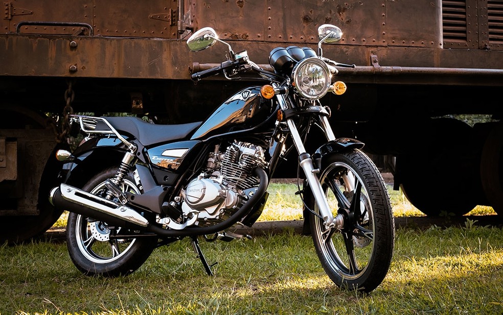 Haojue Chopper Road tem design vintage e motor com 11,3 cv — Foto: Haojue/Divulgação