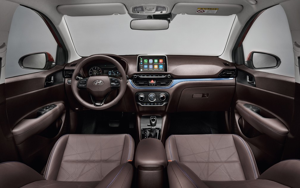 Interior do HB20 2020 Diamond Plus — Foto: Divulgação