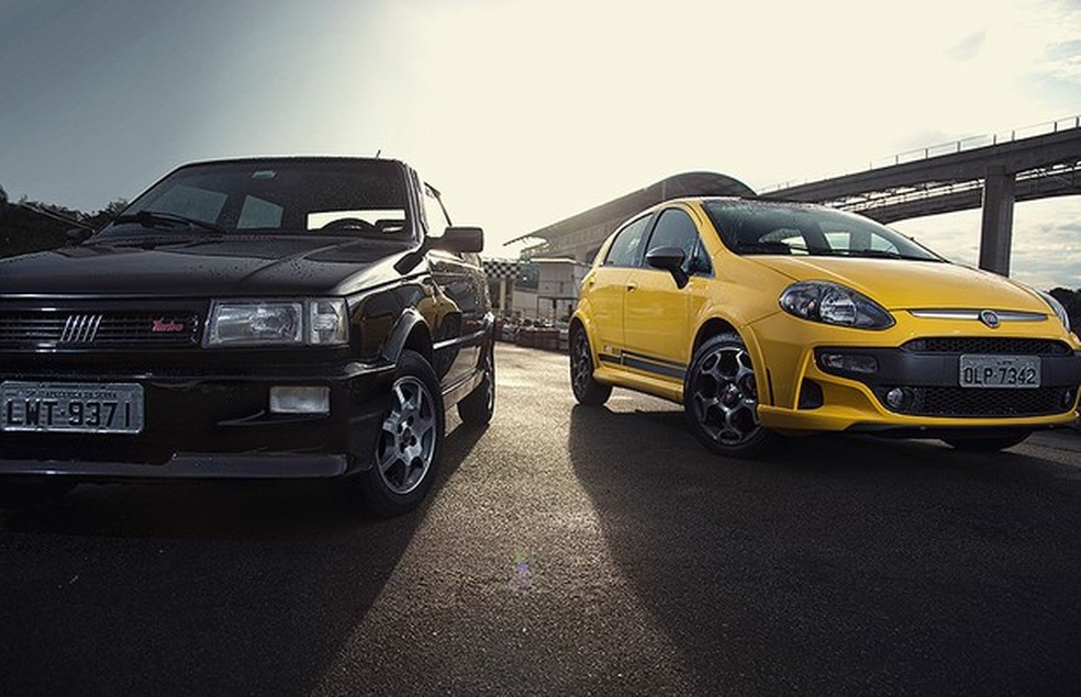 Uno Turbo e Punto T-Jet (Foto: Fabio Aro) — Foto: Auto Esporte