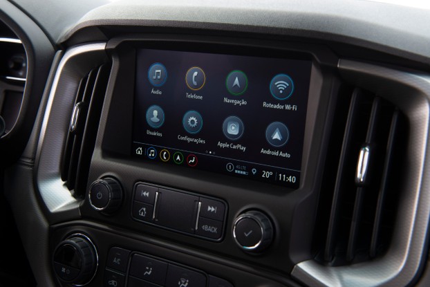 Chevrolet S10 2021 tem MyLink com tela LCD sensível ao toque de 8 polegadas 