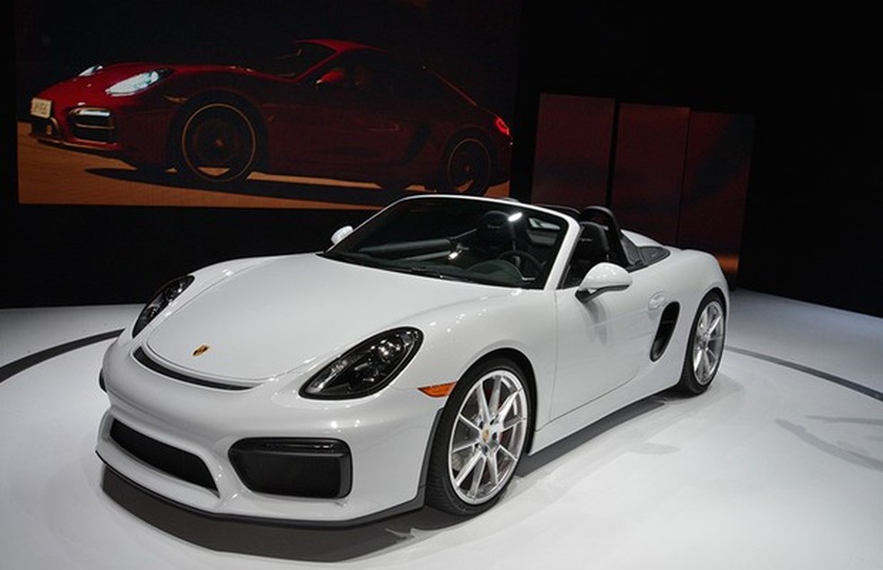 Porsche Boxster Spyder no Salão de Nova York 2015 (Foto: Newspress) — Foto: Auto Esporte