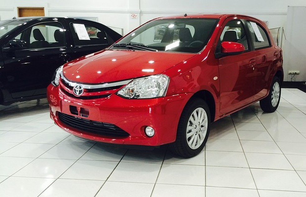 Toyota Etios em loja da capital paulista (Foto: Guilherme Blanco Muniz/Auto News Brasil) — Foto: Auto Esporte