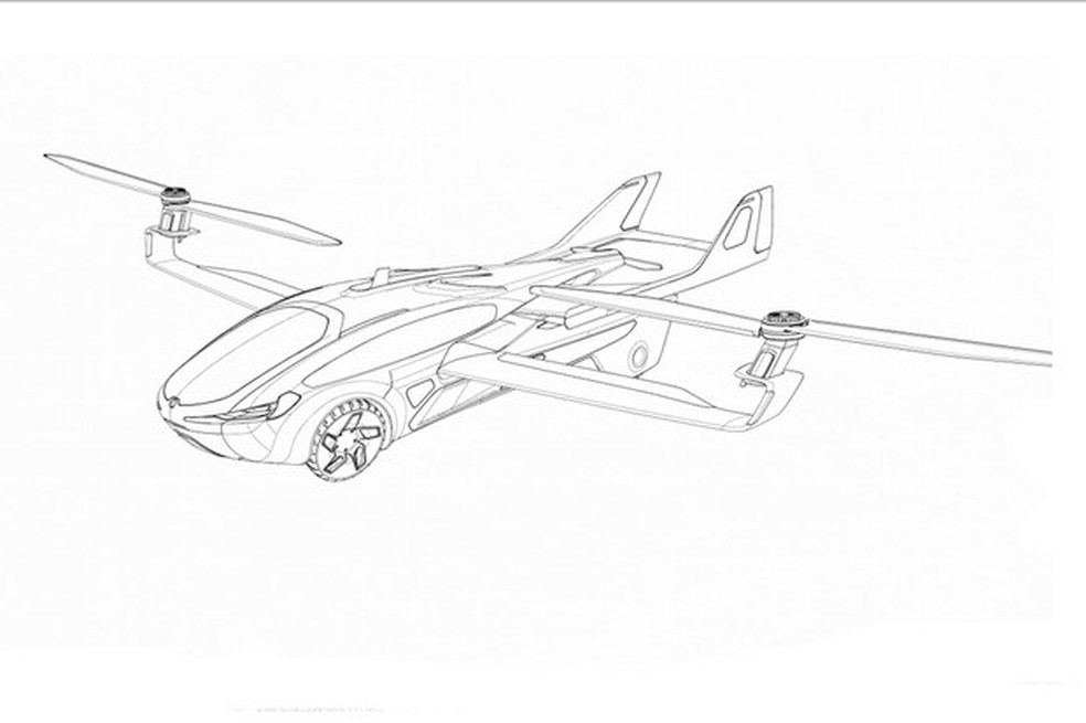 Aeromobil 5.0 teve seu desenho registrado pela empresa no INPI (Foto: Divulgação) — Foto: Auto Esporte