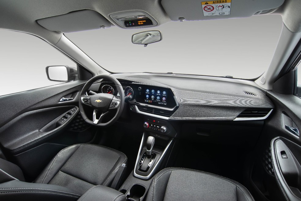 Interior da nova Chevrolet Montana — Foto: Divulgação