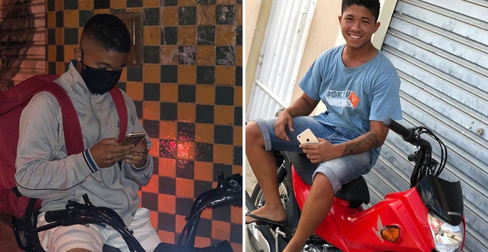 David Lima, Soure (PA), trabalha como entregador de pizzaria — Foto: Arquivo Pessoal