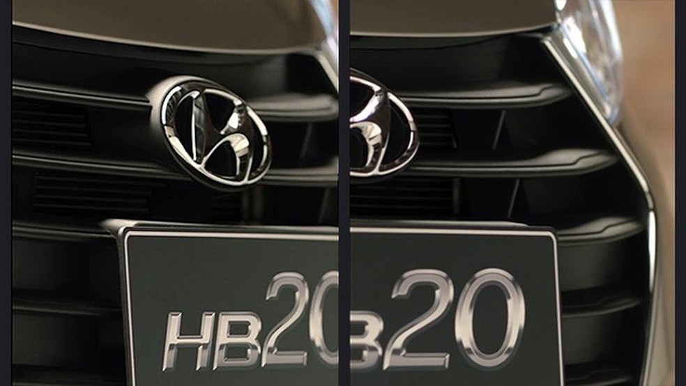 Teaser dá detalhes da grade do novo Hb20 (Foto: reprodução) — Foto: Auto Esporte
