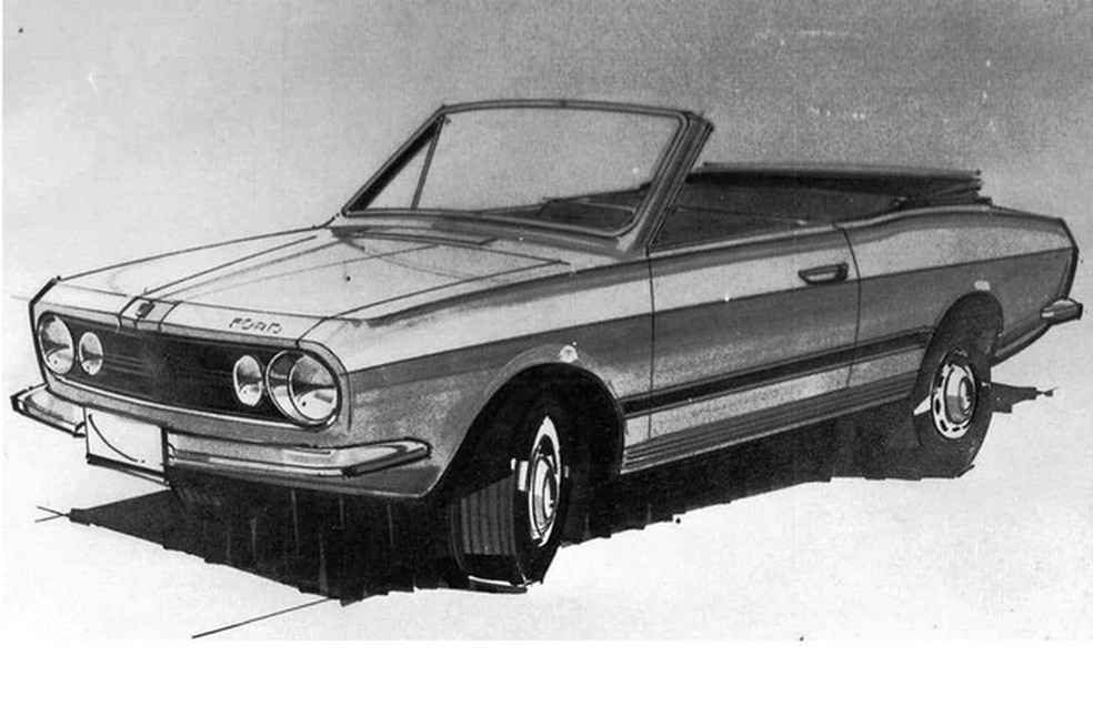 Ford Corcel conversível chegou a ser desenhado internamente (Foto: Reprodução) — Foto: Auto Esporte